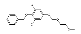 2-(benzyloxy)-1,3-dichloro-5-((2-methoxyethoxy)methoxy)benzene Structure