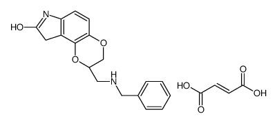 (2S)-2-[(benzylamino)methyl]-2,3,7,9-tetrahydro-[1,4]dioxino[2,3-e]indol-8-one,(E)-but-2-enedioic acid Structure