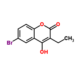 2H-1-BENZOPYRAN-2-ONE, 6-BROMO-3-ETHYL-4-HYDROXY-结构式