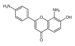 4H-1-Benzopyran-4-one,8-amino-2-(4-aminophenyl)-7-hydroxy-(9CI)结构式