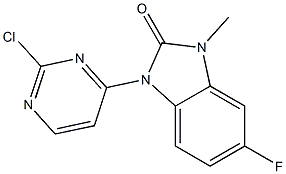 1-(2-chloropyrimidin-4-yl)-5-fluoro-3-methyl-1H-benzo[d]imidazol-2(3H)-one Structure