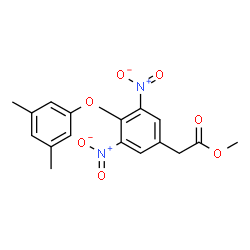 METHYL 2-(4-(3,5-DIMETHYLPHENOXY)-3,5-DINITROPHENYL)ACETATE Structure