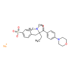 Sodium 4-{2-(dimethylamino)-2-[4-(4-morpholinyl)benzoyl]butyl}benzenesulfonate Structure