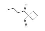 Cyclobutanecarboxaldehyde, 1-(1-oxobutyl)- (9CI) Structure