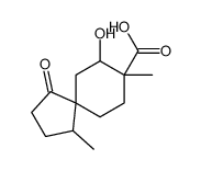 9-hydroxy-1,8-dimethyl-4-oxospiro[4.5]decane-8-carboxylic acid结构式