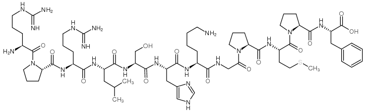 ARG-PRO-ARG-LEU-SER-HIS-LYS-GLY-PRO-MET-PRO-PHE结构式