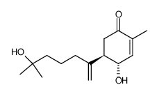 (4S)-4α-Hydroxy-5β-(5-hydroxy-5-methyl-1-methylenehexyl)-2-methyl-2-cyclohexen-1-one结构式