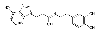 N-[2-(3,4-dihydroxyphenyl)ethyl]-3-(6-oxo-3H-purin-9-yl)propanamide Structure