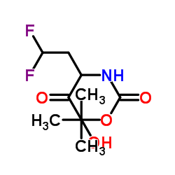 2-((tert-butoxycarbonyl)amino)-4,4-difluorobutanoic acid结构式
