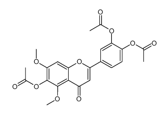 6-acetoxy-2-(3,4-diacetoxy-phenyl)-5,7-dimethoxy-chromen-4-one Structure