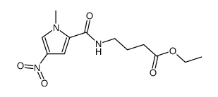 ethyl γ-(4-nitro-N-methyl-1H-pyrrole-2-carboxamido)butyrate结构式