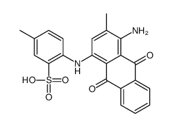 4-[(4-amino-9,10-dihydro-3-methyl-9,10-dioxo-1-anthryl)amino]toluene-3-sulphonic acid structure