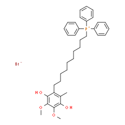 Phosphonium, 10-(3,6-dihydroxy-4,5-dimethoxy-2-methylphenyl)decyltriphenyl-, bromide结构式