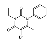 5-bromo-3-ethyl-6-methyl-1-phenylpyrimidine-2,4-dione结构式