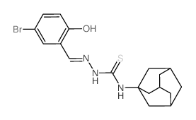 3-(1-adamantyl)-1-[(3-bromo-6-oxo-1-cyclohexa-2,4-dienylidene)methylamino]thiourea structure