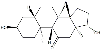 3α,17β-Dihydroxy-5α-androstan-11-one结构式