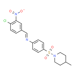 N-(4-chloro-3-nitrobenzylidene)-4-[(4-methyl-1-piperidinyl)sulfonyl]aniline picture