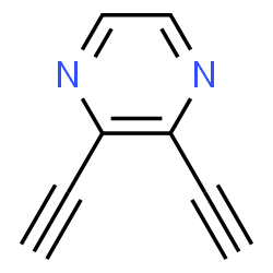 Pyrazine, 2,3-diethynyl- (9CI)结构式