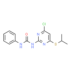 N-[4-CHLORO-6-(ISOPROPYLSULFANYL)-2-PYRIMIDINYL]-N'-PHENYLUREA结构式