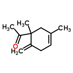 Ethanone, 1-(1,3-dimethyl-6-methylene-3-cyclohexen-1-yl)- (9CI) structure