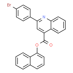 1-naphthyl 2-(4-bromophenyl)-4-quinolinecarboxylate结构式