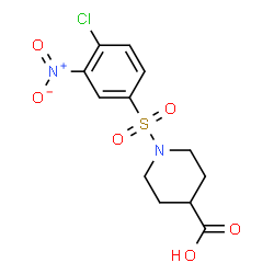 1-[(4-Chloro-3-nitrophenyl)sulfonyl]-4-piperidinecarboxylic acid Structure