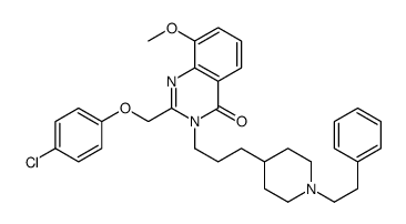 4(3H)-Quinazolinone,2-[(4-chlorophenoxy)methyl]-8-methoxy-3-[3-[1-(2-phenylethyl)-4-piperidinyl]propyl]-结构式