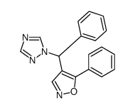 5-phenyl-4-[phenyl(1,2,4-triazol-1-yl)methyl]-1,2-oxazole结构式