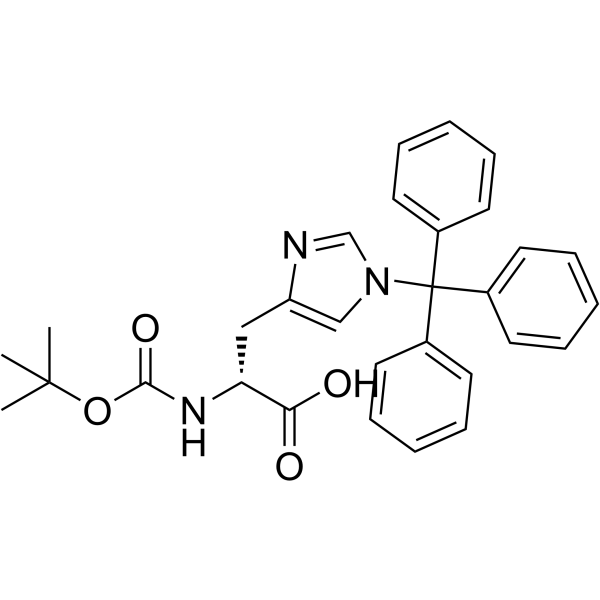 Boc-D-His(Trt)-OH structure