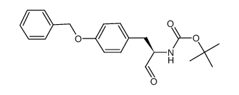 (R)-[1-(4-Benzyloxy-benzyl)-2-oxo-ethyl]-carbamic acid tert-butyl ester结构式