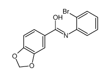 N-(2-bromophenyl)-1,3-benzodioxole-5-carboxamide结构式