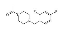 1-[4-[(2,4-difluorophenyl)methyl]piperazin-1-yl]ethanone结构式