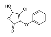 3-chloro-2-hydroxy-4-phenoxy-2H-furan-5-one结构式