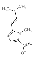 N,N-dimethyl-2-(1-methyl-5-nitro-imidazol-2-yl)ethenamine结构式