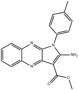 Methyl 2-amino-1-(4-methylphenyl)-1H-pyrrolo[2,3-b]quinoxaline-3-carboxylate结构式