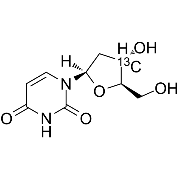 2'-Deoxyuridine-3′-13C Structure