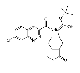 tert-butyl N-[(1R,2S,5S)-2-[(7-chlorocinnoline-3-carbonyl)amino]-5-(dimethylcarbamoyl)cyclohexyl]carbamate Structure