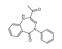 2-acetyl-4-phenyl-3H-1,3,4-benzotriazepin-5-one Structure