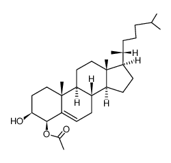 4β-acetoxycholest-5-en-3β-ol Structure