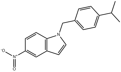 1-(4-异丙基苯甲基)-5-硝基-1H-吲哚结构式