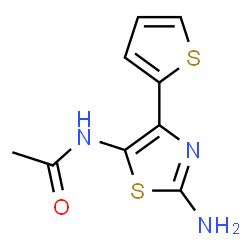N-[2-Amino-4-(2-thienyl)-1,3-thiazol-5-yl]acetamide Structure