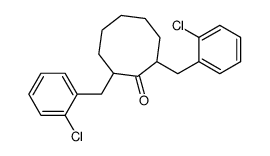 2,8-bis[(2-chlorophenyl)methyl]cyclooctan-1-one结构式