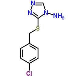 3-[(4-chlorobenzyl)thio]-4H-1,2,4-triazol-4-amine structure