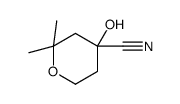 2,2-Dimethyl-4-cyanotetrahydropyran-4-ol structure