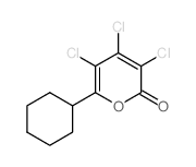 2H-Pyran-2-one,3,4,5-trichloro-6-cyclohexyl- Structure