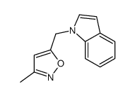 1-[(3-甲基-5-异噁唑)甲基]-1H-吲哚结构式