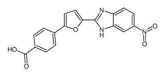 4-[5-(6-nitro-1H-benzimidazol-2-yl)furan-2-yl]benzoic acid Structure