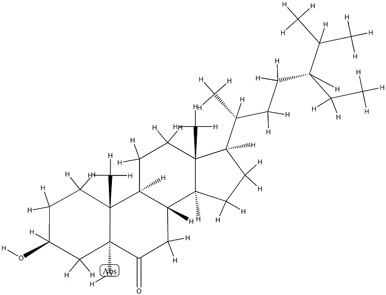 3β,5α-Dihydroxystigmastan-6-one Structure