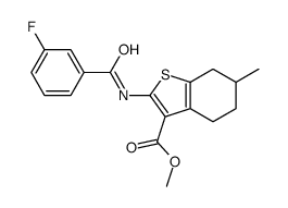 methyl 2-[(3-fluorobenzoyl)amino]-6-methyl-4,5,6,7-tetrahydro-1-benzothiophene-3-carboxylate Structure