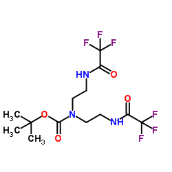 2-Methyl-2-propanyl bis{2-[(trifluoroacetyl)amino]ethyl}carbamate结构式